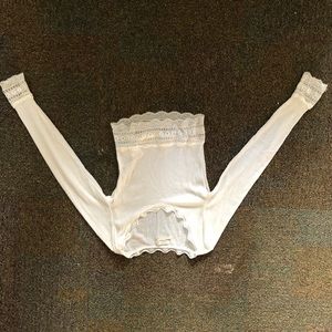Urban Outfitters Crop Top with Lace Trim